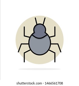 Bug, Nature, Virus, Indian Abstract Circle Background Flat color Icon. Vector Icon Template background