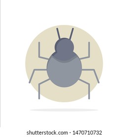 Bug, Nature, Virus, Indian Abstract Circle Background Flat color Icon. Vector Icon Template background
