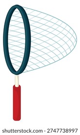 Bug net. Fish catcher tool cartoon icon