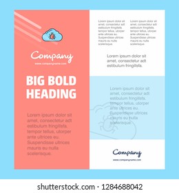 Bug on cloud  Business Company Poster Template. with place for text and images. vector background