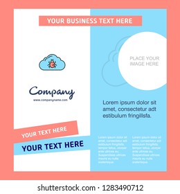 Bug on cloud  Company Brochure Template. Vector Busienss Template