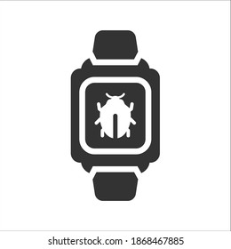 Bug on smart watch icon
