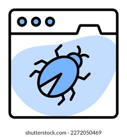 Error en la página web que muestra el vector de concepto del sitio web malintencionado