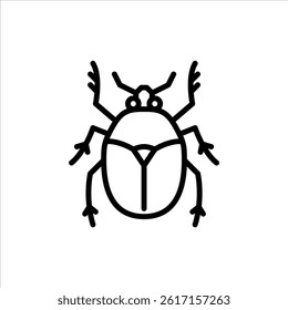 bug outline icon. insect black line illustration.