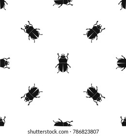 Bug pattern repeat seamless in black color for any design. Vector geometric illustration