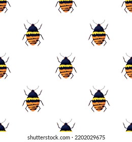 Bug pattern seamless background texture repeat wallpaper geometric vector