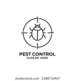 Bug pest control logo design vector illustration. Pest control logo