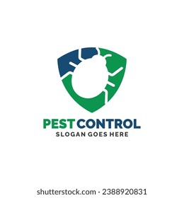 Bug pest control logo design vector illustration. Pest control logo