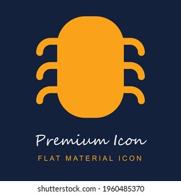 Bug premium material ui ux isolated vector icon in navy blue and orange colors