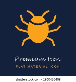 Bug premium material ui ux isolated vector icon in navy blue and orange colors svg