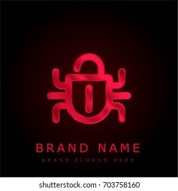 Bug red chromium metallic logo