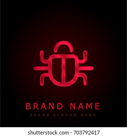 Bug red chromium metallic logo