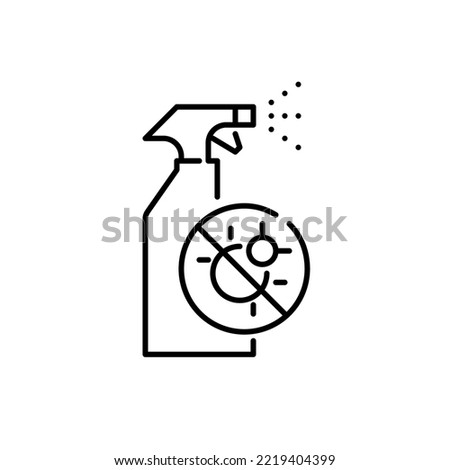Bug repellent spray icon. Pixel perfect, editable stroke design