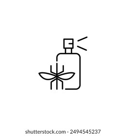Bug repellent spray icon vector
