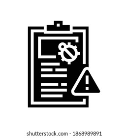 bug report glyph icon vector. bug report sign. isolated contour symbol black illustration
