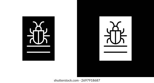 Concepto de icono de informe de error. icono de silueta.