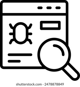 Icono de informe de error. Icono del Buscador de Errores