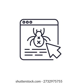 bug report icon in line design