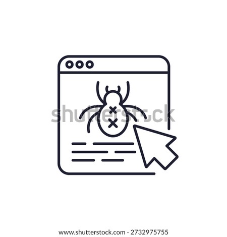 bug report icon in line design