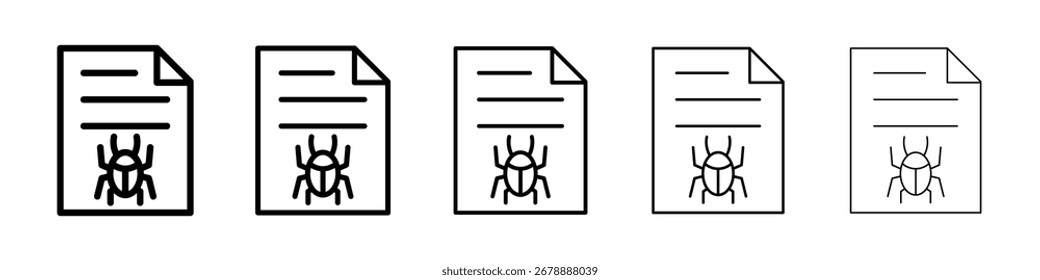 Bug report icon for mobile concept and web design.