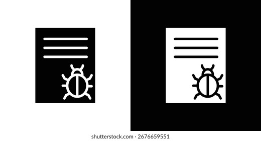 Bug report icon symbol illustration doodle design