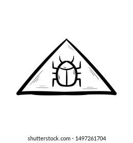 bug report icon vector doodle