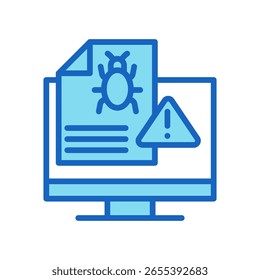 Bug Report IconBlue Color Vector Illustration
