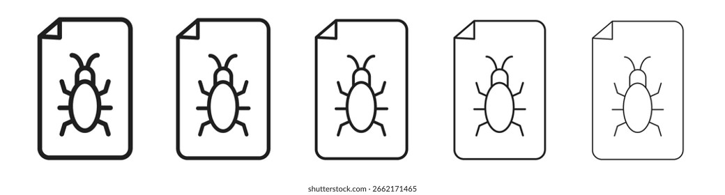Bug report icons. simple and modern vector icon designs