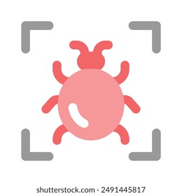 Bug scanning vector design, ready to use unique icon