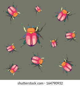 Bug seamless pattern