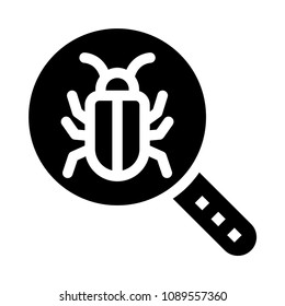bug search vector glyphs icon