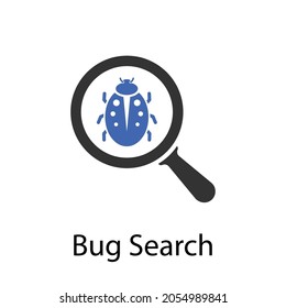 bug searching icon design vector