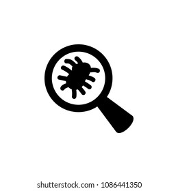 Bug searching vector line icon isolated on white background. Bug searching line icon for infographic, website or app. Scalable icon designed on a grid system.
