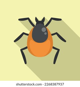 Bug seasonal allergy icon flat vector. Season disease. Flu pollen