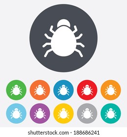 Bug sign icon. Virus symbol. 