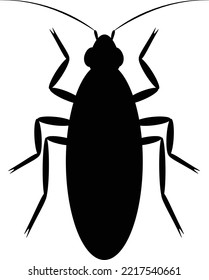 Bug sihouette vector art and illustration