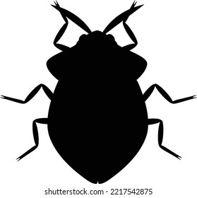 Bug sihouette vector art and illustration