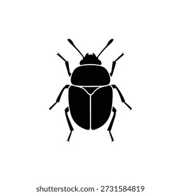 bug silhouette vector illustration black
