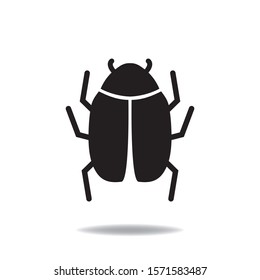 Bug simple isolated icon, web design element