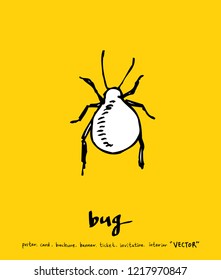 Bug sketch / Hand drawn insect illustration - vector