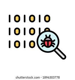 Bug, software, virus, data encryption icon vector image. Can also be used for cyber security. Suitable for use on web apps, mobile apps and print media.