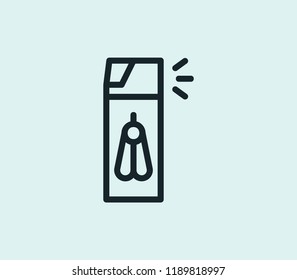 Bug spray icon line isolated on clean background. Bug spray icon concept drawing icon line in modern style. Vector illustration for your web mobile logo app UI design.