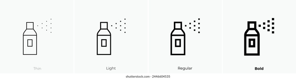 bug spray icon. Thin, Light Regular And Bold style design isolated on white background