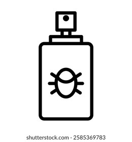 bug spray iconVector illustration in black