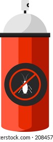 Pulverización de fallos, ilustración, vector sobre un fondo blanco.