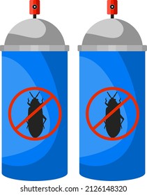 Bug spray, illustration, vector on a white background.