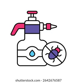 Bug Spray Vector Filled outline illustration style icon. EPS 10 file 
