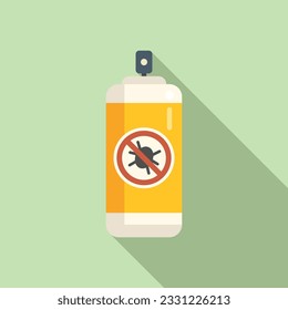 Bug sprayer icon flat vector. Travel gear. Tourism equipment