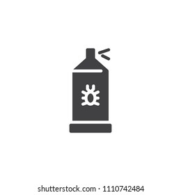 Bug sprayer vector icon. filled flat sign for mobile concept and web design. Bug disinfection simple solid icon. Repellant symbol, logo illustration. Pixel perfect vector graphics