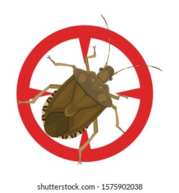 Bug stink vector icon.Cartoon vector icon isolated on white background bug stink.